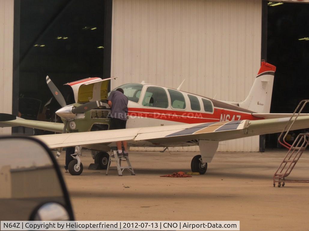 N64Z, 1976 Beech A36 Bonanza 36 C/N E-918, Having some engine work being done