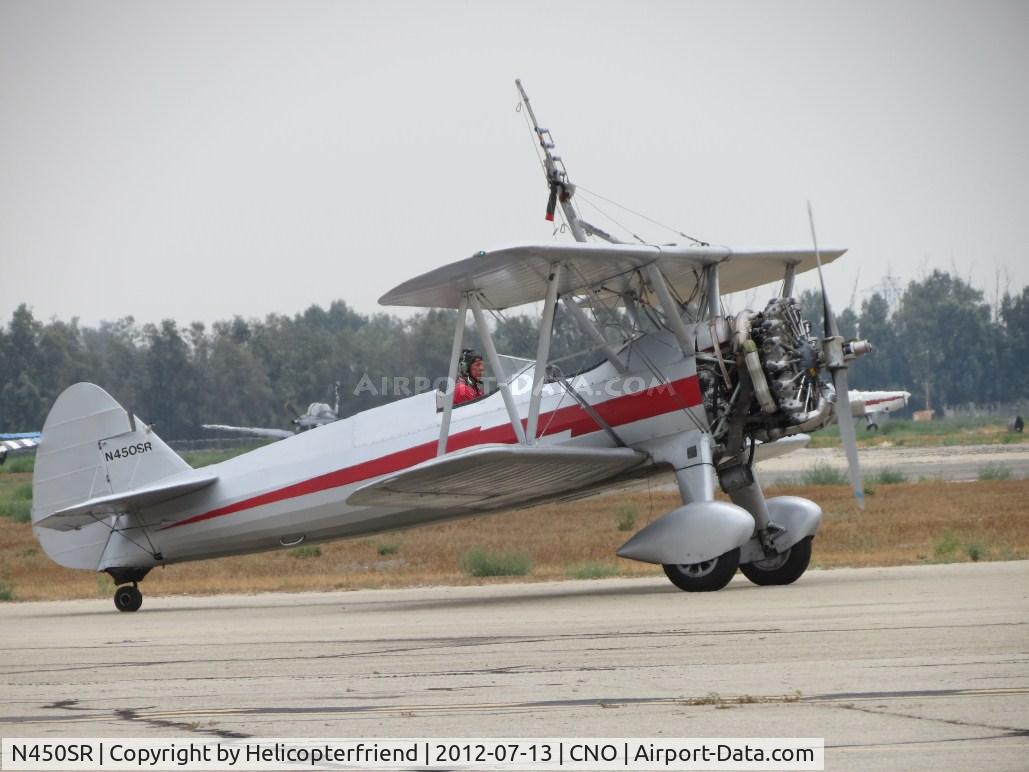 N450SR, 1942 Boeing B75N1 C/N 75-7016, Taxiing to runway for take off