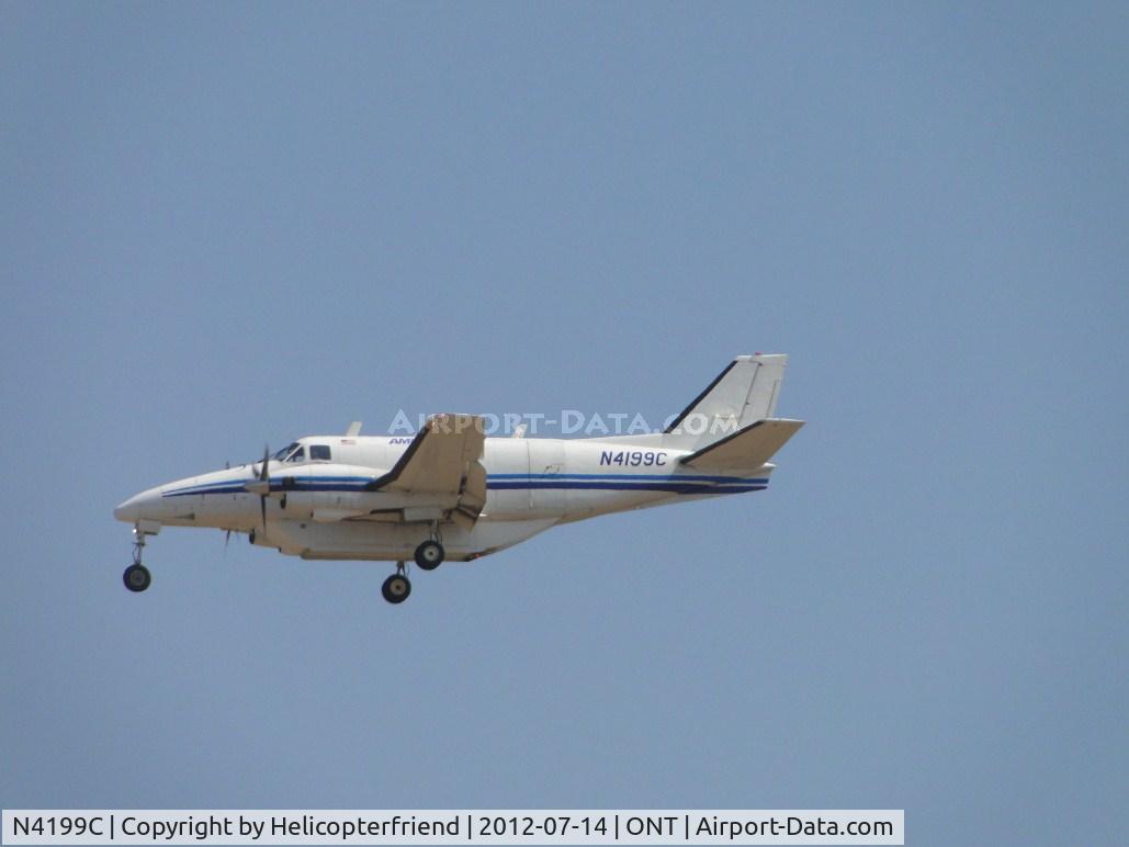 N4199C, 1968 Beech 99 C/N U-50, On final for 26L