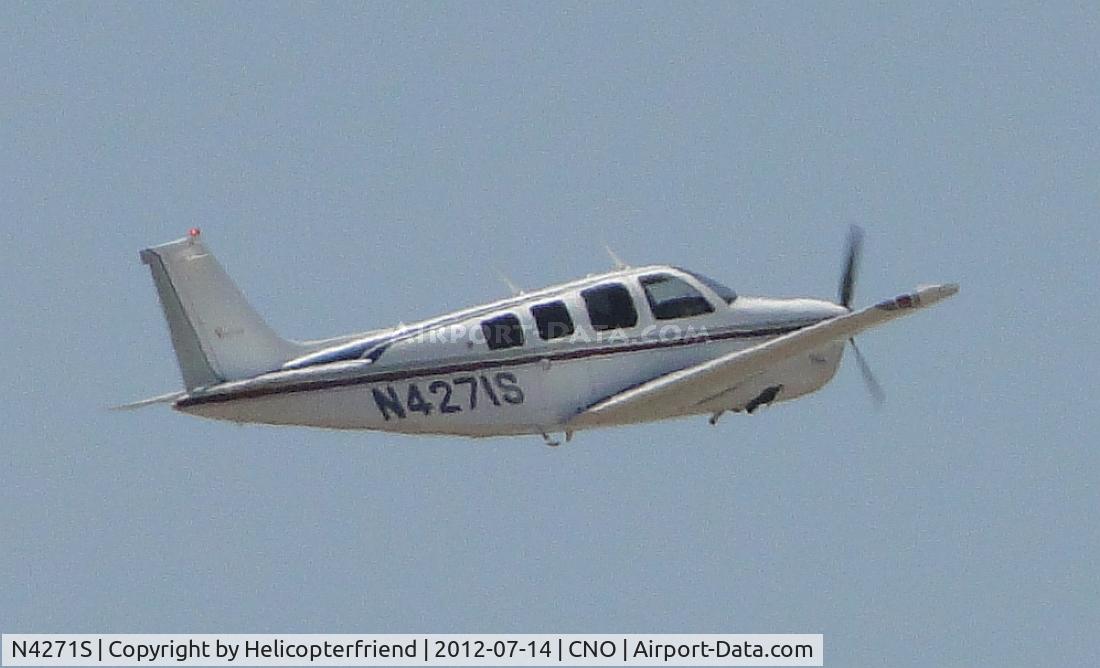 N4271S, 1976 Beech A36 Bonanza 36 C/N E-944, Westbound and climbing