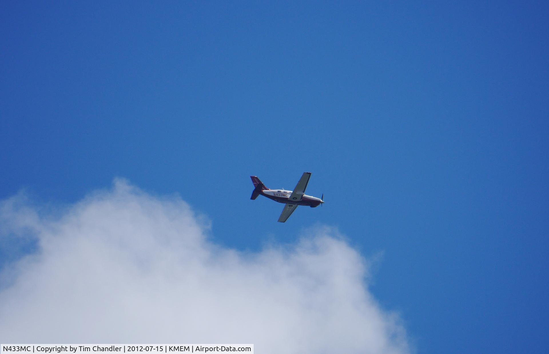 N433MC, Piper PA-46-350P Malibu Mirage C/N 4636512, Approaching KMEM from the north