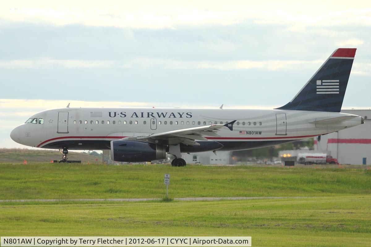 N801AW, 1998 Airbus A319-132 C/N 0889, at Calgary