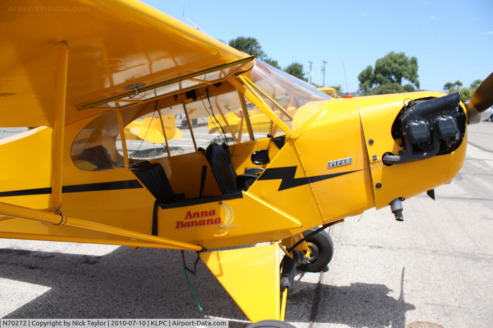 N70272, 1946 Piper J3C-65S Cub C/N 17253, Lompoc Piper Cub fly in 2010