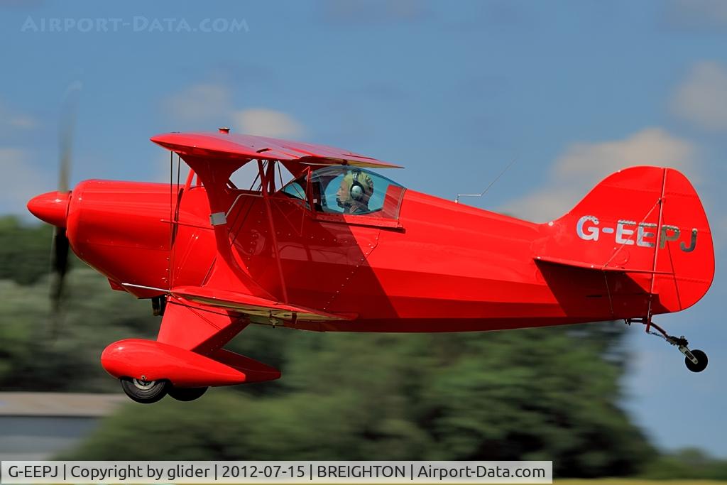 G-EEPJ, 1991 Pitts S-1S Special C/N PFA 009-11557, Spirited take off
