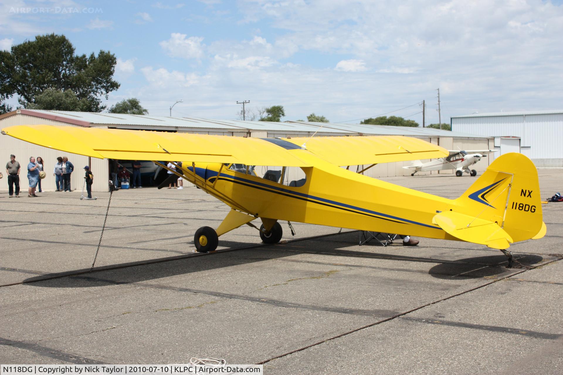 N118DG, 2008 Piper PA-18 Replica C/N 001, Lompoc Piper Cub fly in 2010