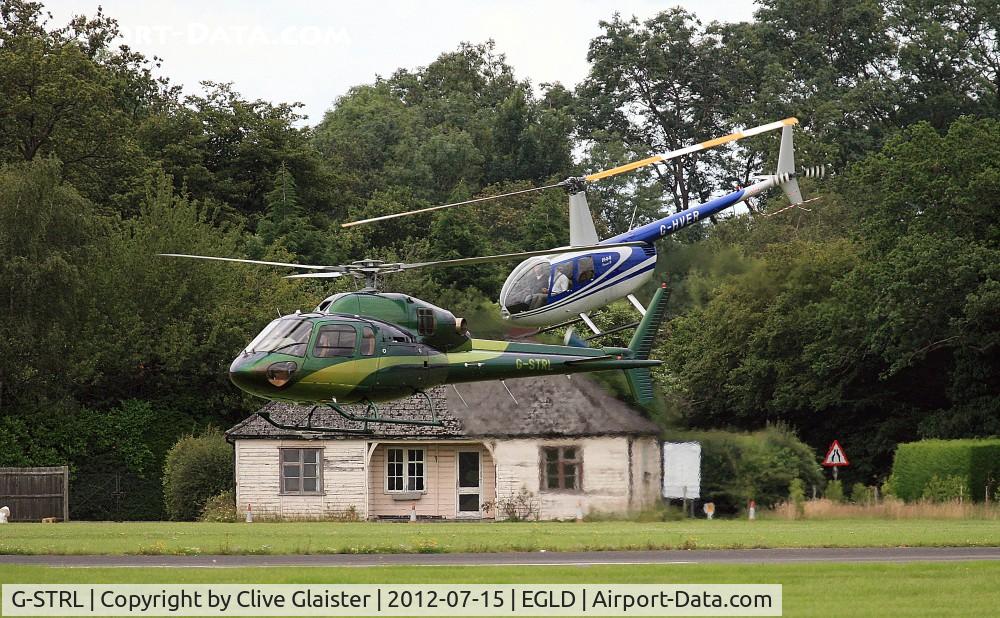 G-STRL, 2004 Eurocopter AS-355N Ecureuil 2 C/N 5733, Originally owned to, 
McAlpine Helicopters Ltd in December 2004 and currently with Harrier Enterprises Ltd since August 2006.
