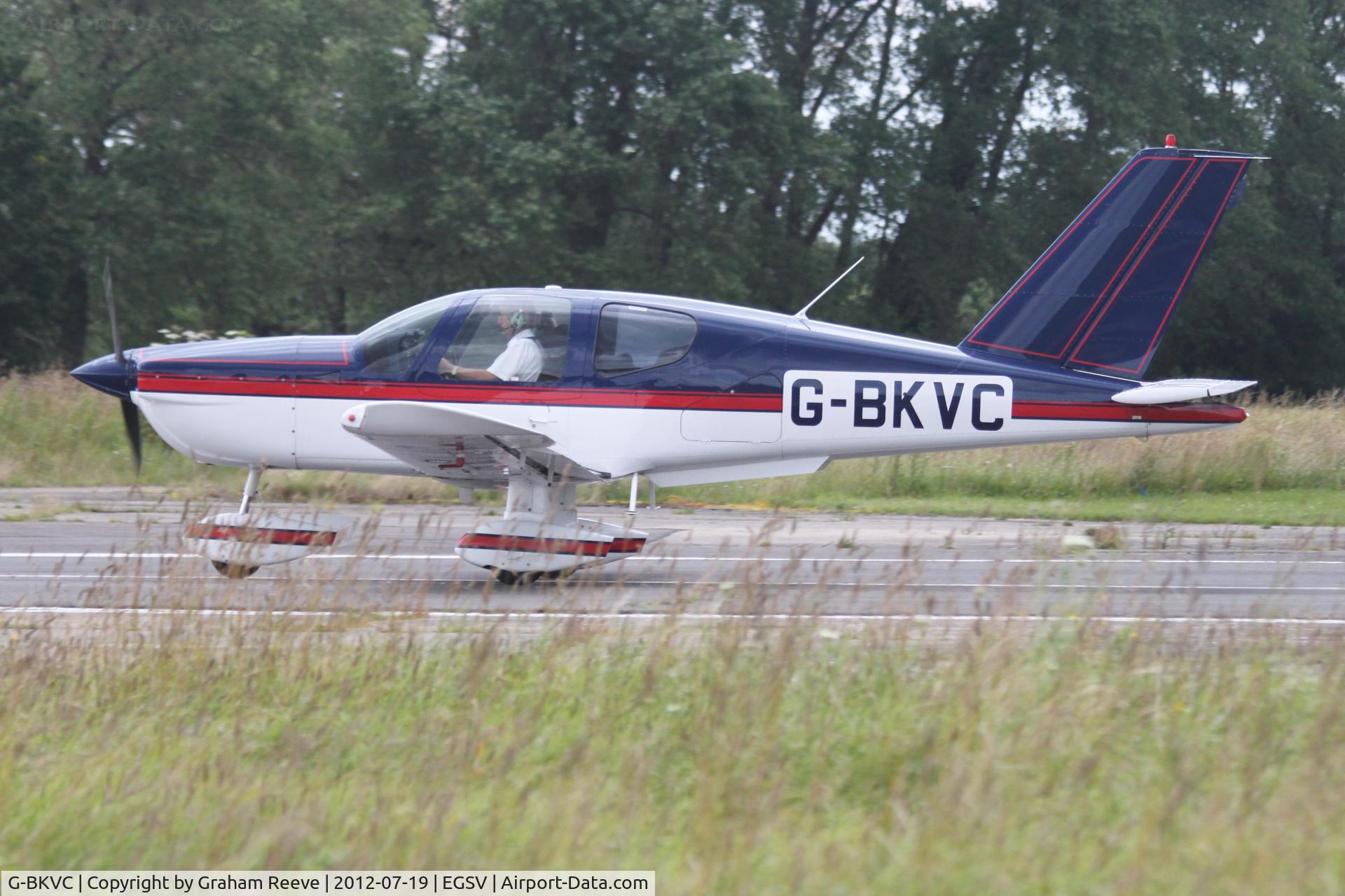 G-BKVC, 1983 Socata TB-9 Tampico C/N 372, Departing.