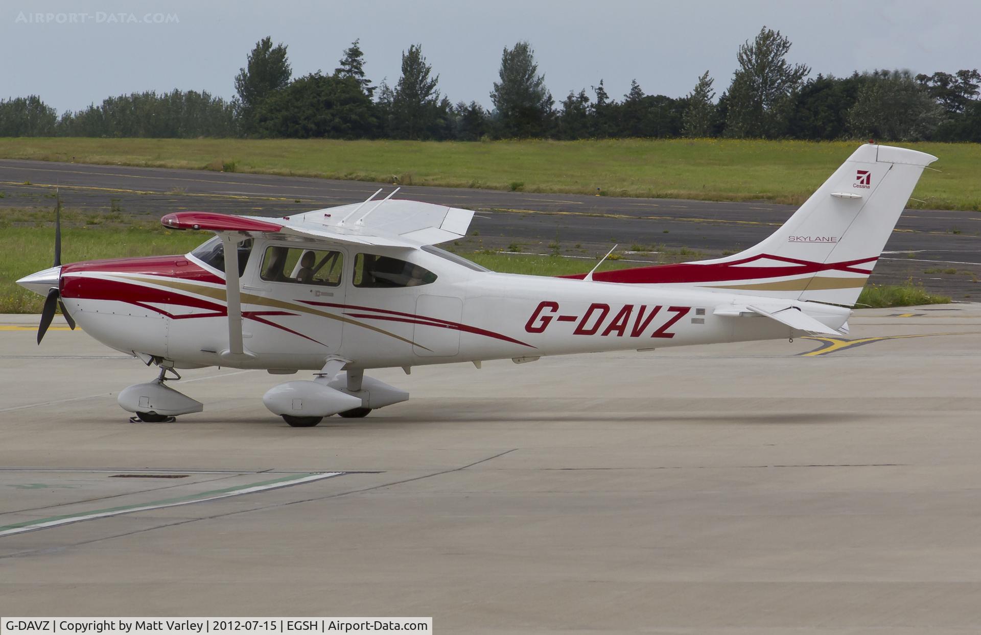 G-DAVZ, 2007 Cessna 182T Skylane C/N 18281958, Sat on stand at SaxonAir.