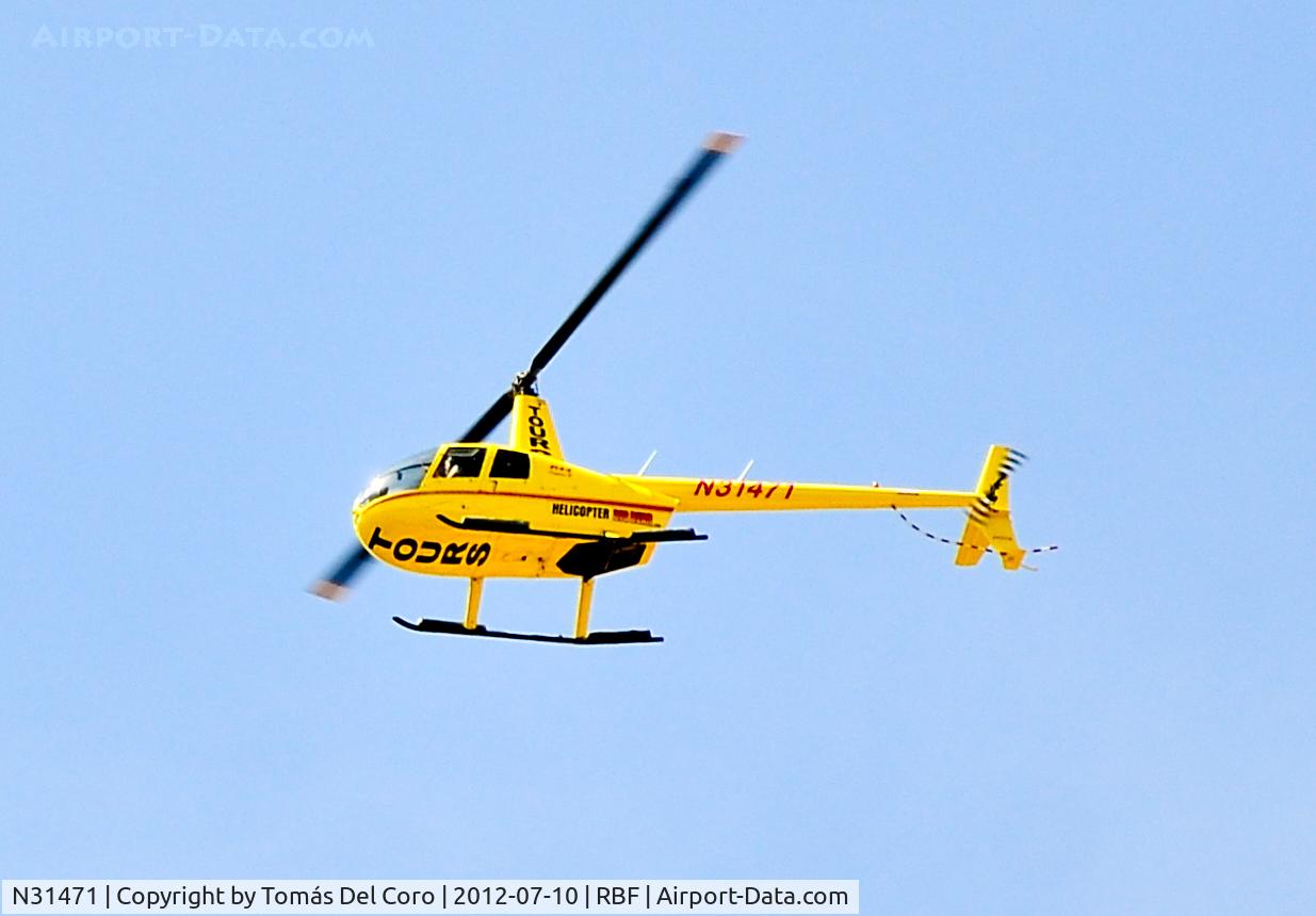 N31471, 2006 Robinson R44 II C/N 11419, N31471 2006 Robinson Helicopter Company R44 II C/N 11419

Big Bear City Airport (IATA: RBF, FAA LID: L35)

TDelCoro
July 10, 2012