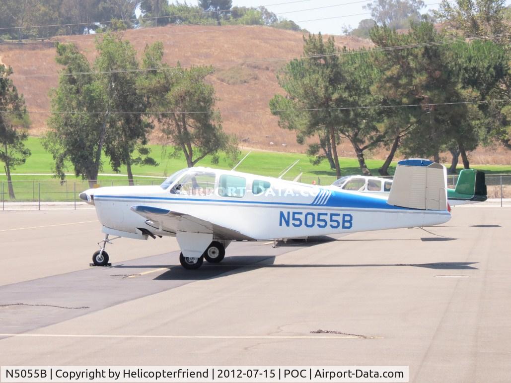 N5055B, 1955 Beech F35 Bonanza C/N D-4331, Parked in transient parking