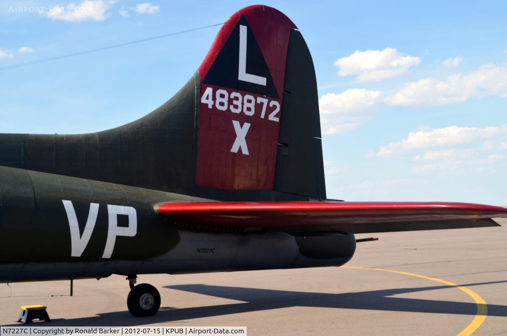 N7227C, 1944 Boeing B-17G Fortress C/N 32513, B-17 Pueblo
