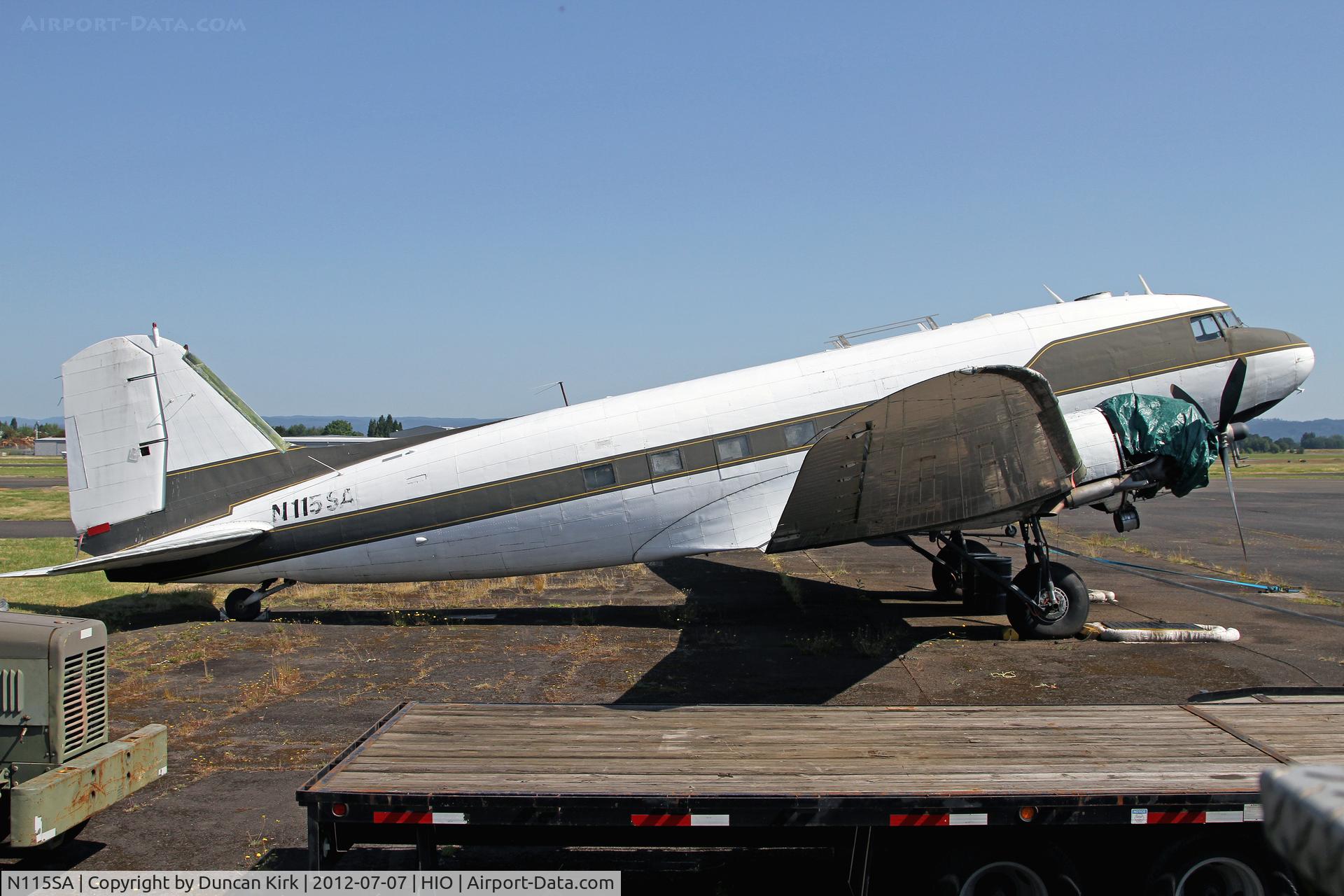 N115SA, 1944 Douglas DC3C-S1C3G (C-47A) C/N 13310, Surprise find at Hillsboro, OR