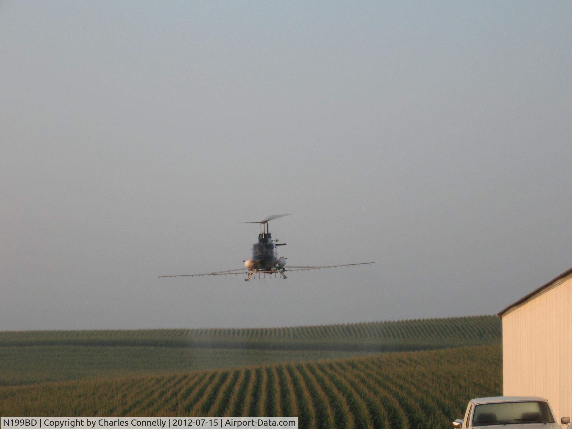 N199BD, 1970 Bell OH-58A Kiowa C/N 40834, Applying fungicide on my corn acres.