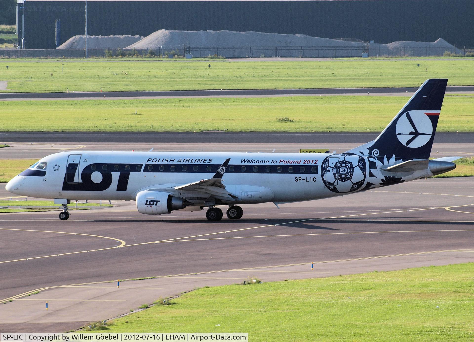 SP-LIC, 2006 Embraer 175LR (ERJ-170-200LR) C/N 17000134, Taxi to runway 24 of Schiphol Airport (With EK 12 Sticker)