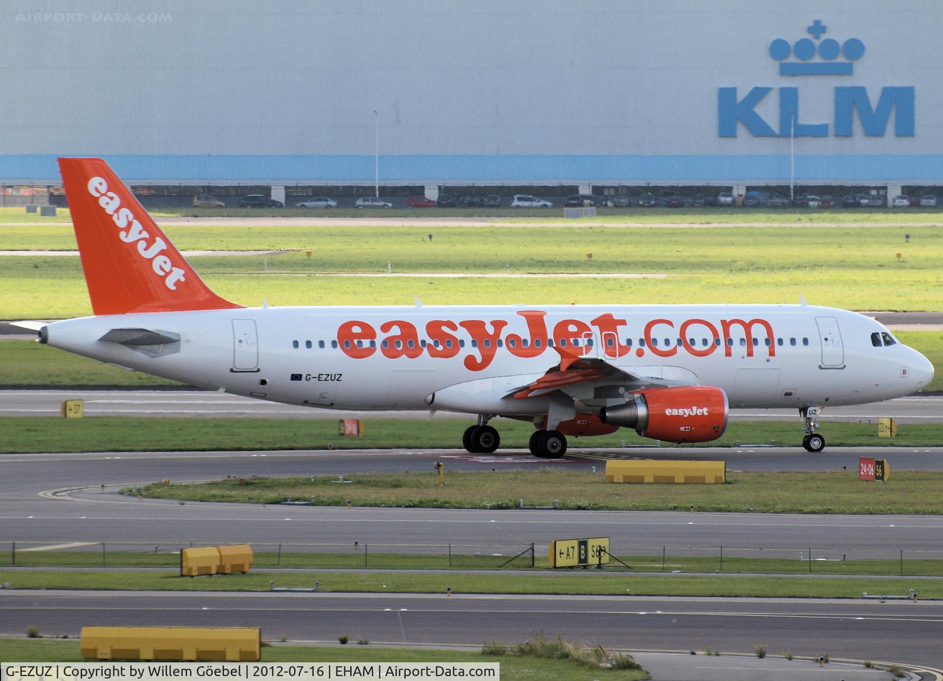 G-EZUZ, 2012 Airbus A320-214 C/N 5187, Taxi to runway 24 of Schiphol Airport