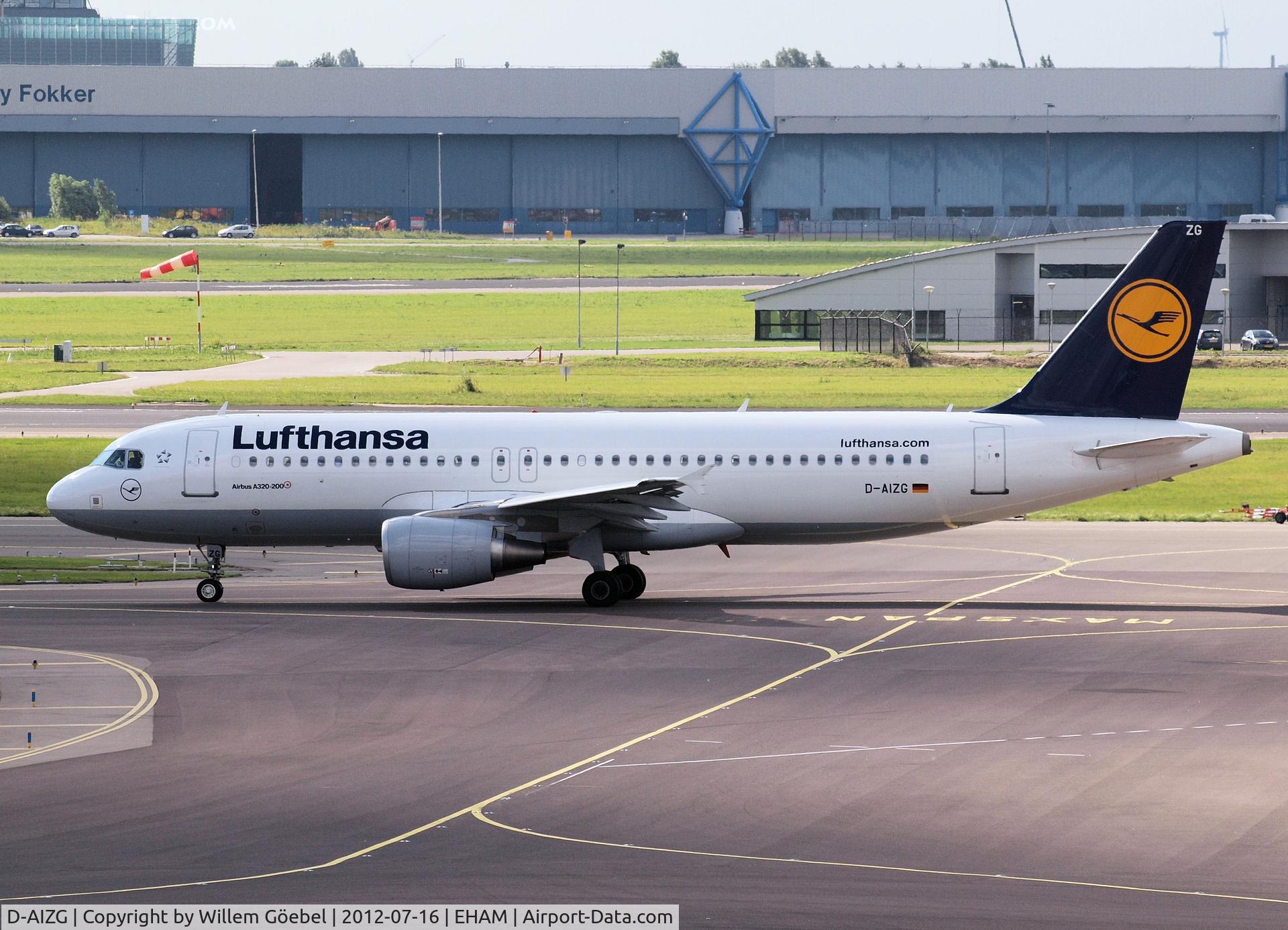 D-AIZG, 2010 Airbus A320-214 C/N 4324, Taxi to runway 24 of Schiphol Airport
