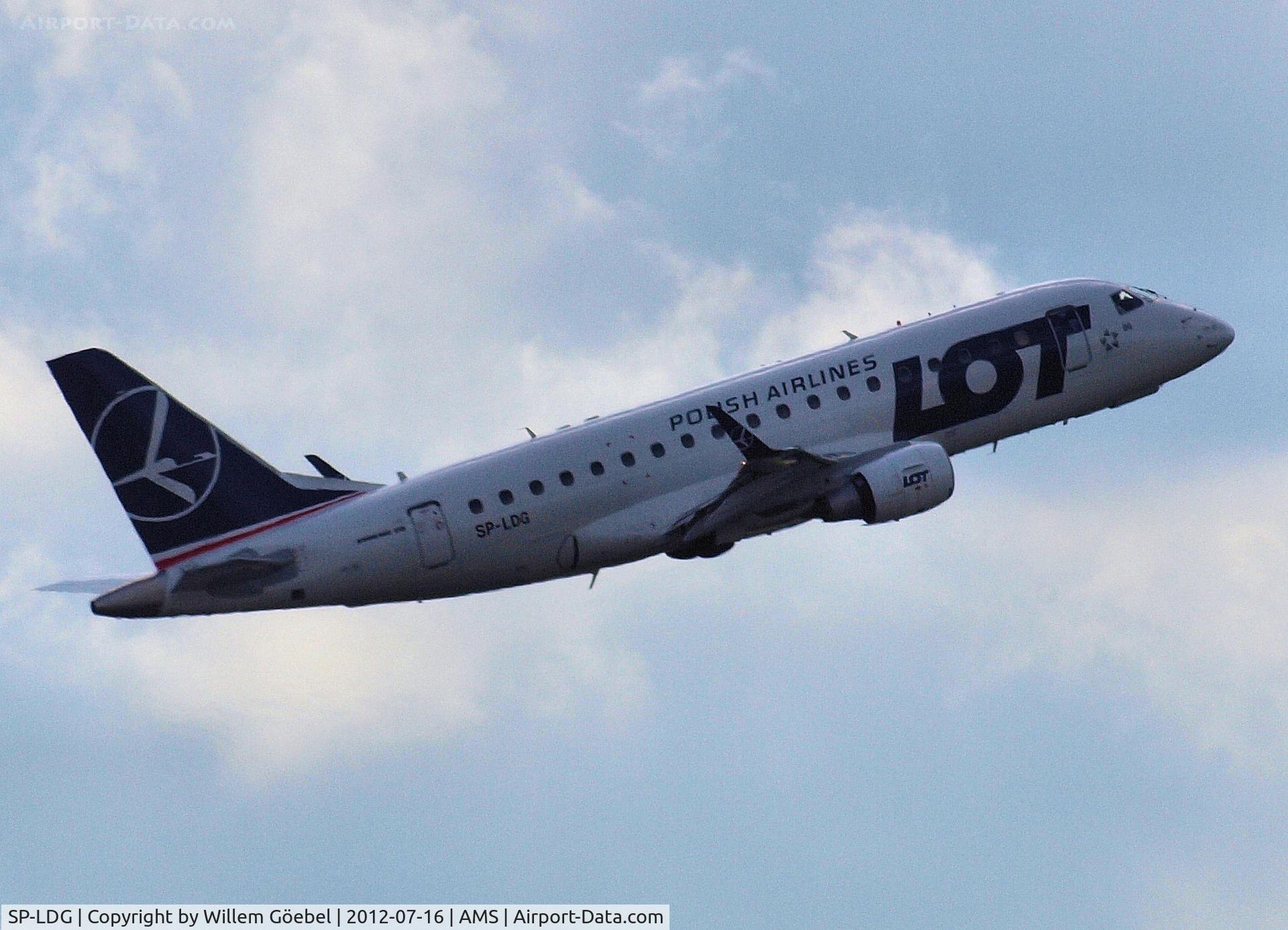 SP-LDG, 2005 Embraer 170ST (ERJ-170-100ST) C/N 17000065, Take off from runway L18 of Schiphol Airport IN NEW OUTFIT