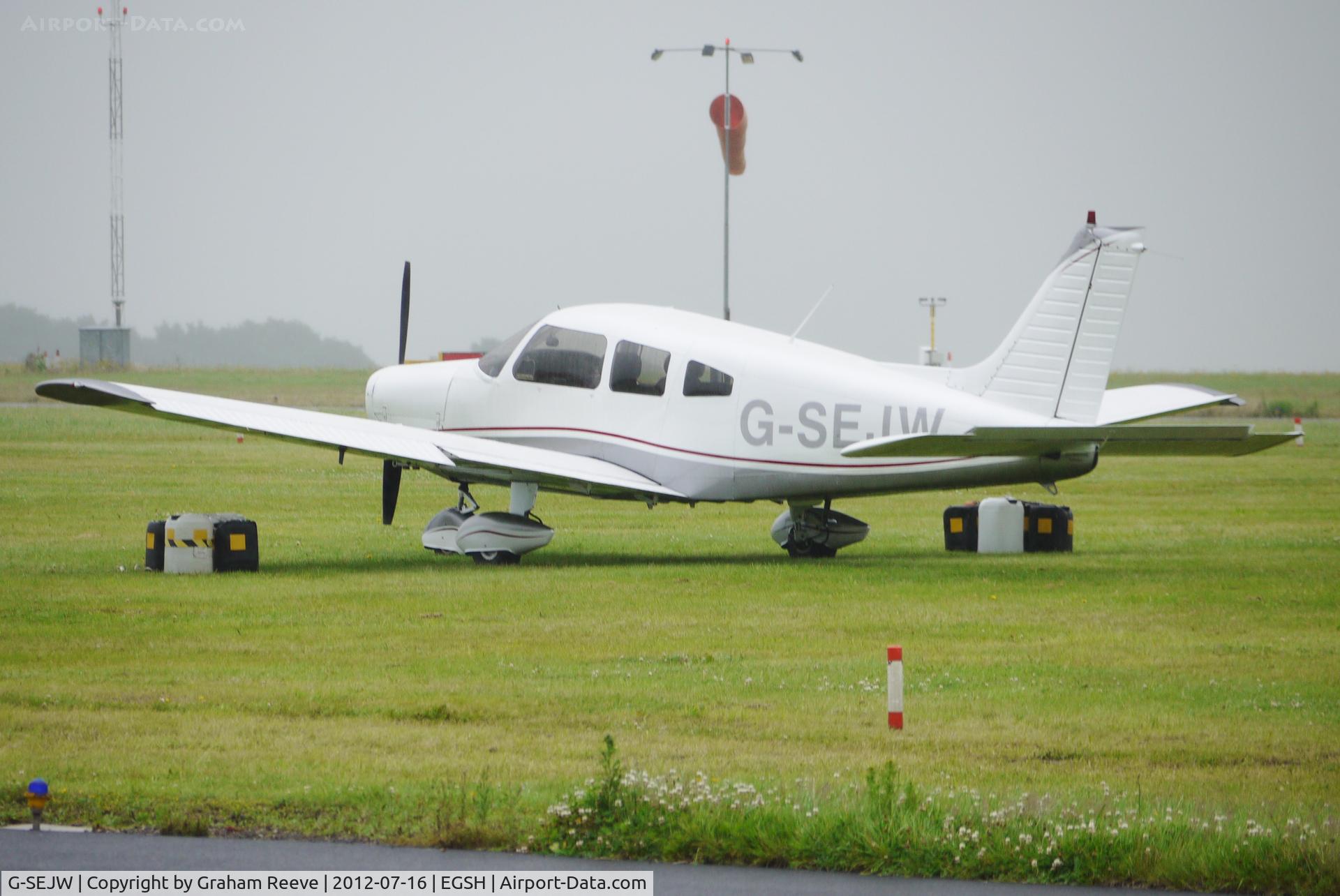 G-SEJW, 1978 Piper PA-28-161 Cherokee Warrior II C/N 28-7816469, Parked at Norwich.
