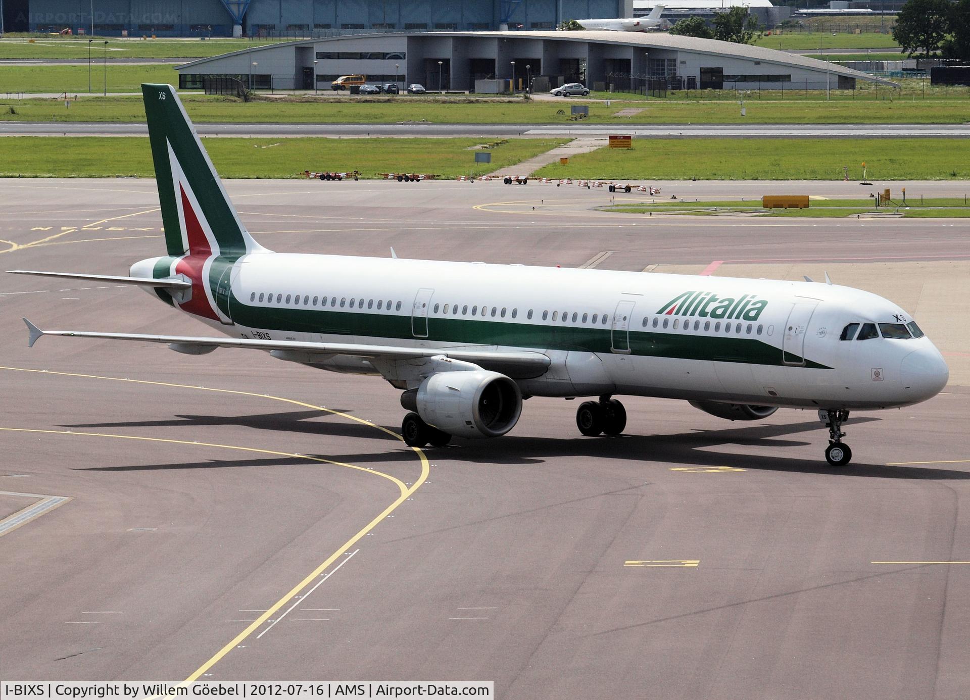 I-BIXS, 1997 Airbus A321-112 C/N 599, Arrival on Schiphol Airport on the gate