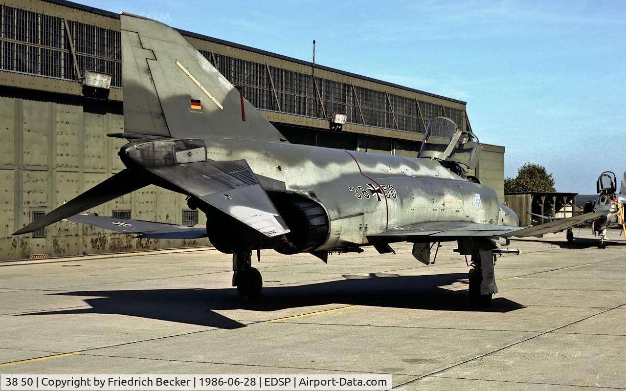 38 50, 1972 McDonnell Douglas F-4F Phantom II C/N 4752, flightline at Fliegerhorst Pferdsfeld