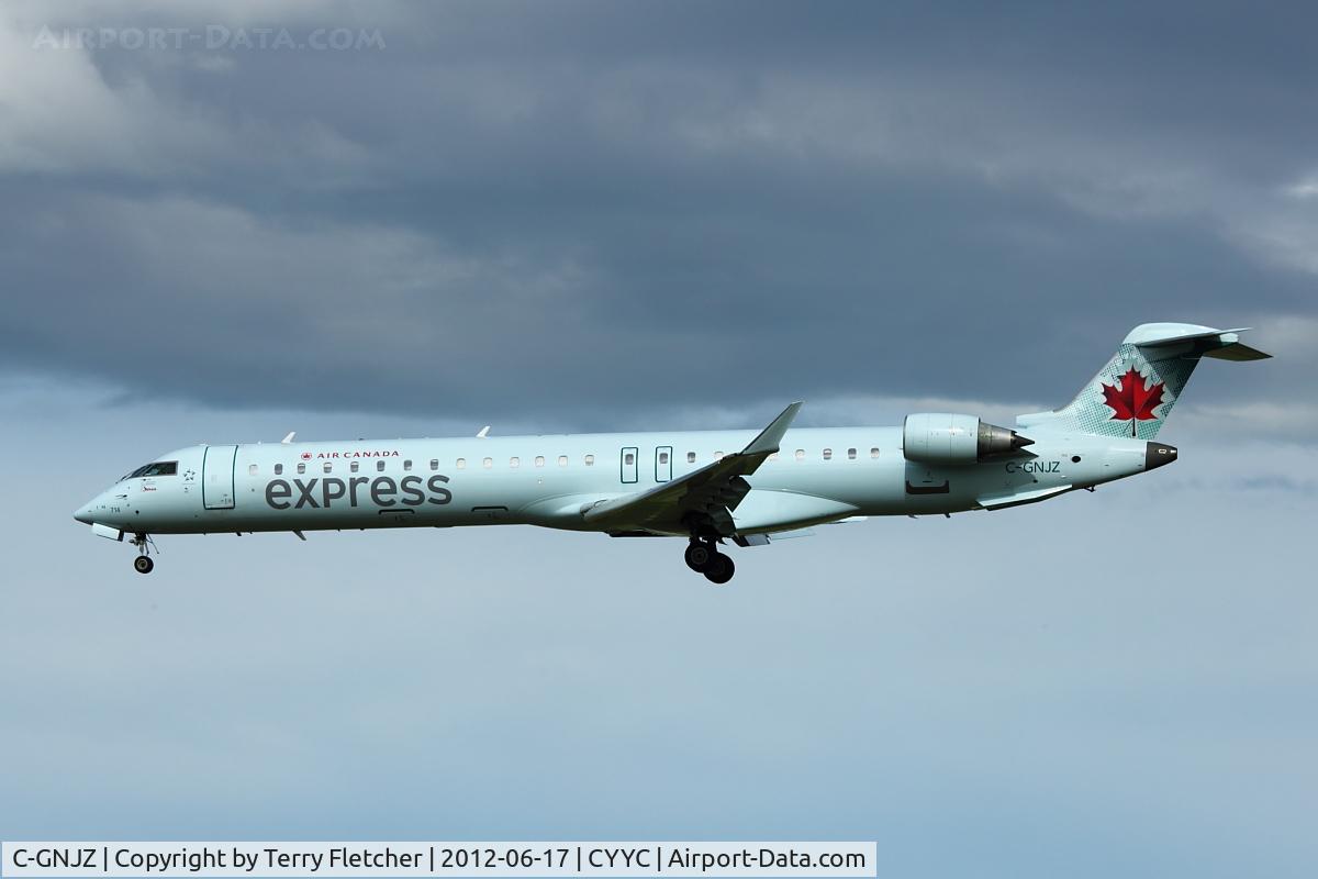 C-GNJZ, 2005 Canadair CRJ-705ER (CL-600-2D15) Regional Jet C/N 15052, at Calgary