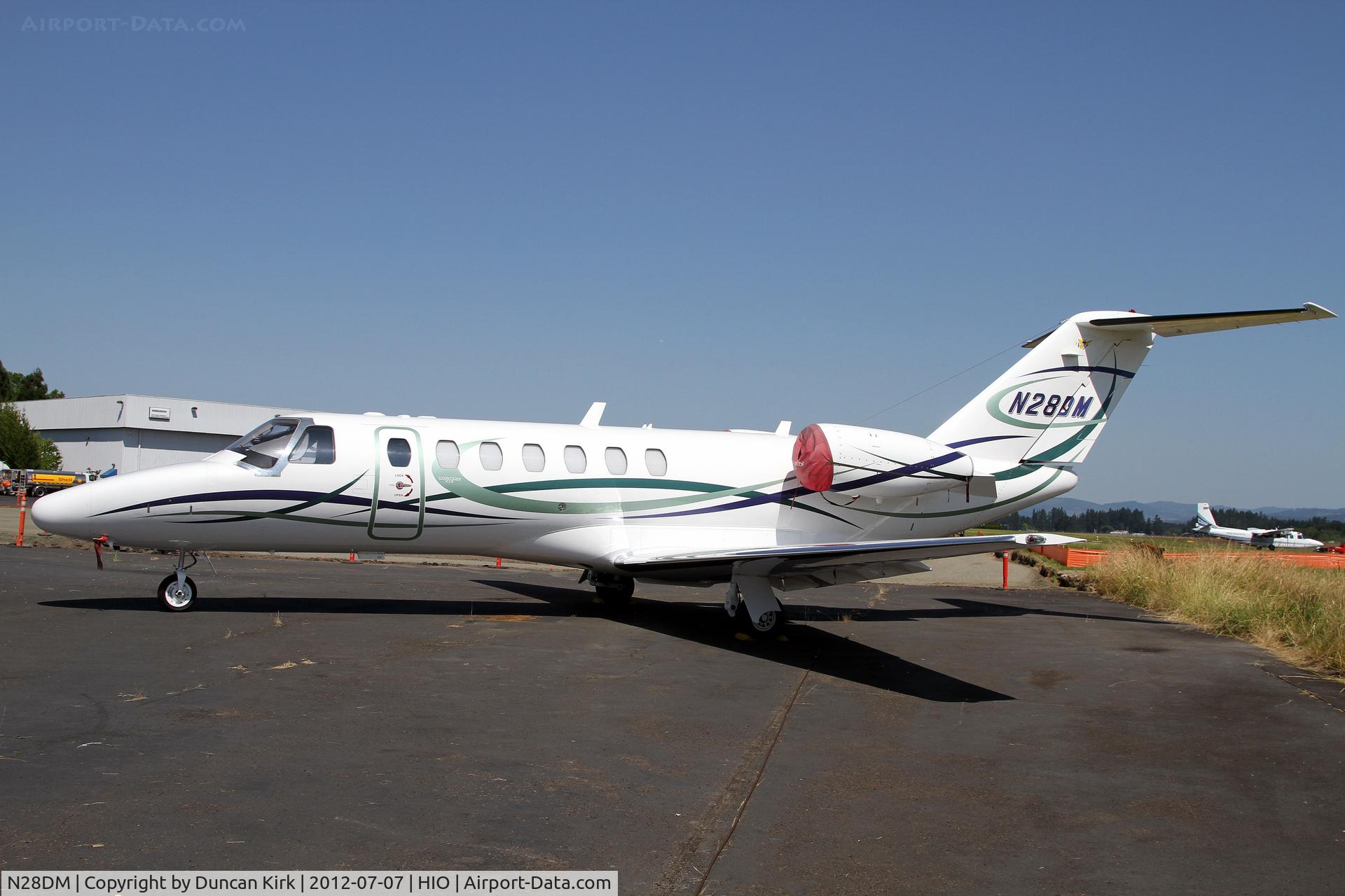 N28DM, 2007 Cessna 525B C/N 525B0142, Flying in to Hillsboro allowed for good ramp access.