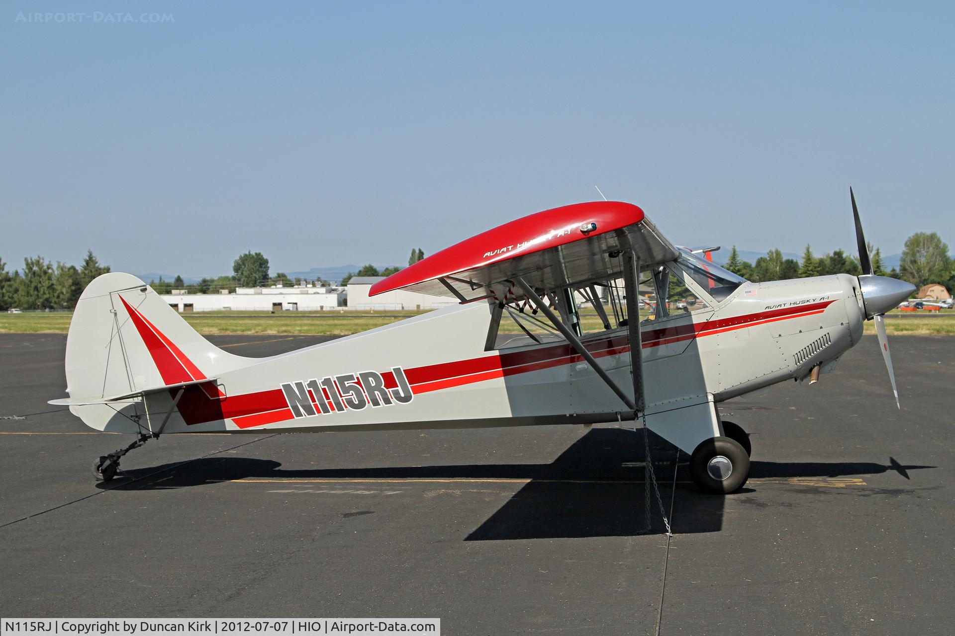 N115RJ, 1996 Aviat A-1 Husky C/N 1314, Parked on the transient ramp at Hillsboro