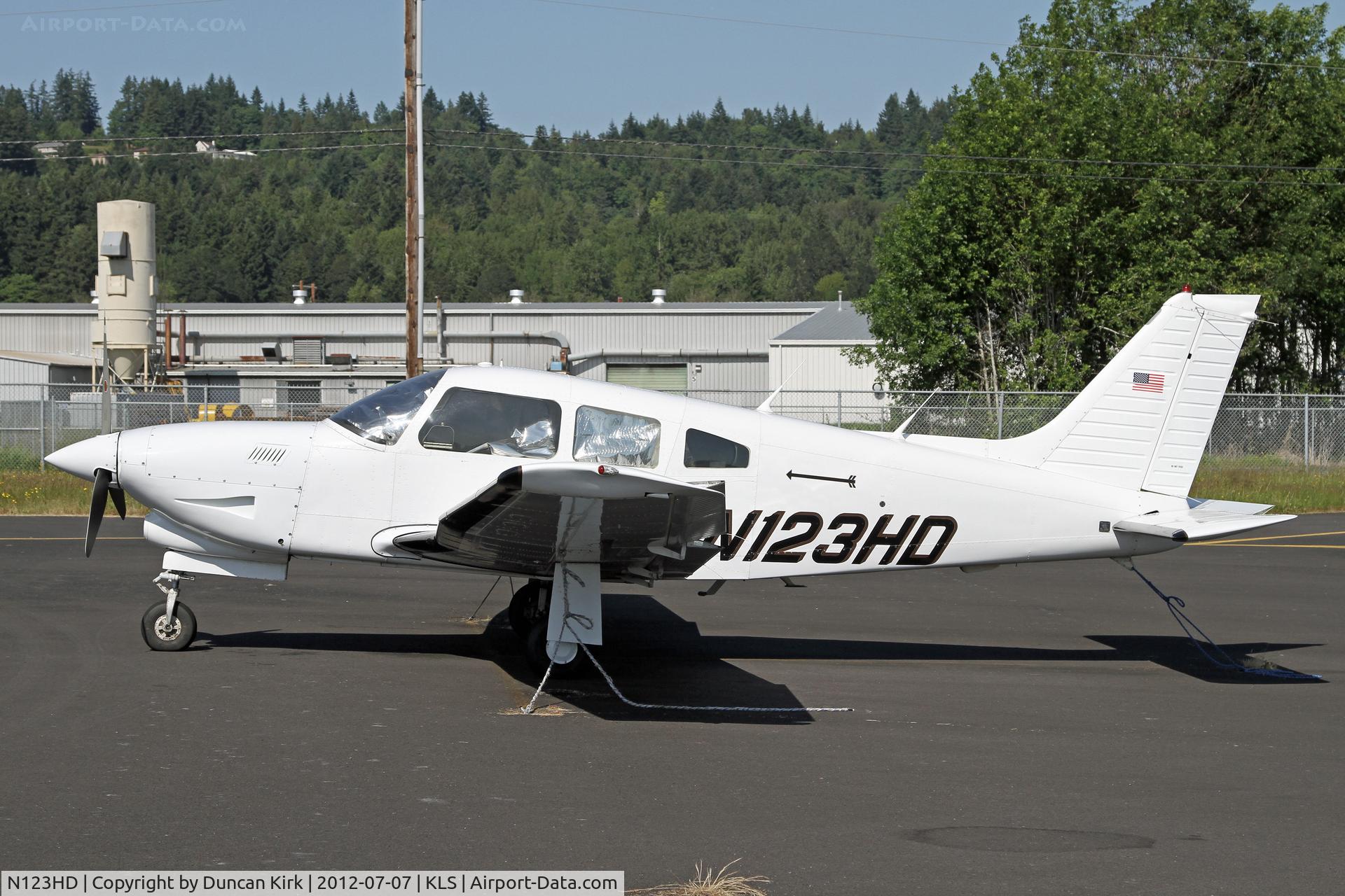 N123HD, 1977 Piper PA-28R-201T Cherokee Arrow III C/N 28R-7803069, Lots of creativity here with the scheme on this Cherokee Arrow!