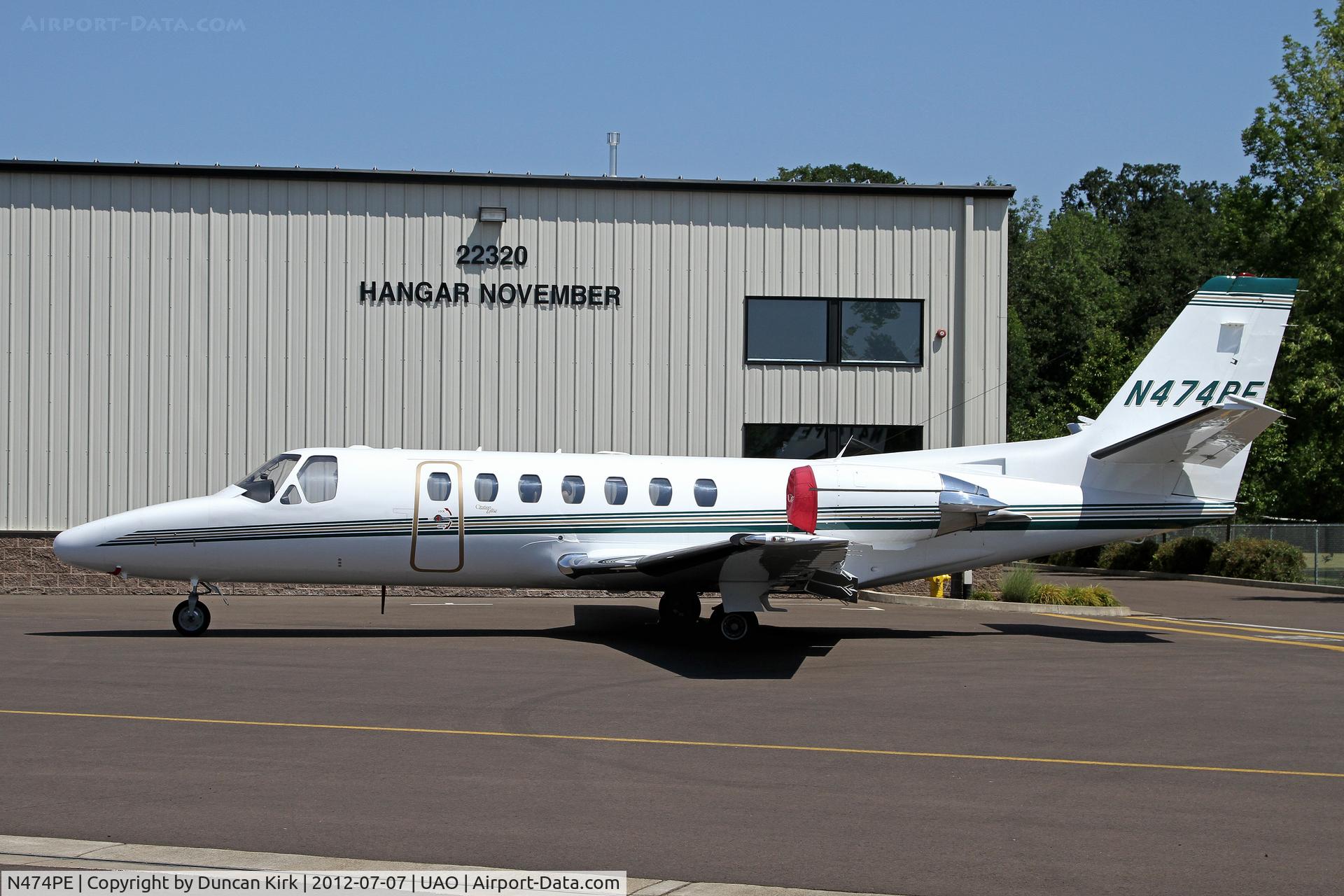 N474PE, 1998 Cessna 560 Citation Ultra C/N 560-0474, Parked next to this Citation at Aurora