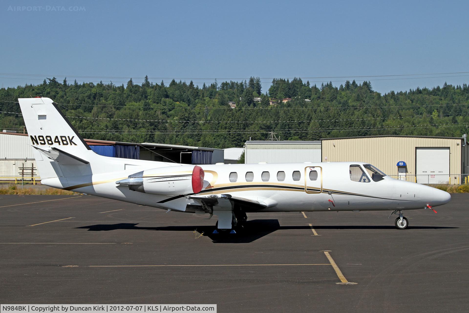 N984BK, 1998 Cessna 550 Citation Bravo C/N 550-0857, Pleasant surprise spotted from the air at Kelso