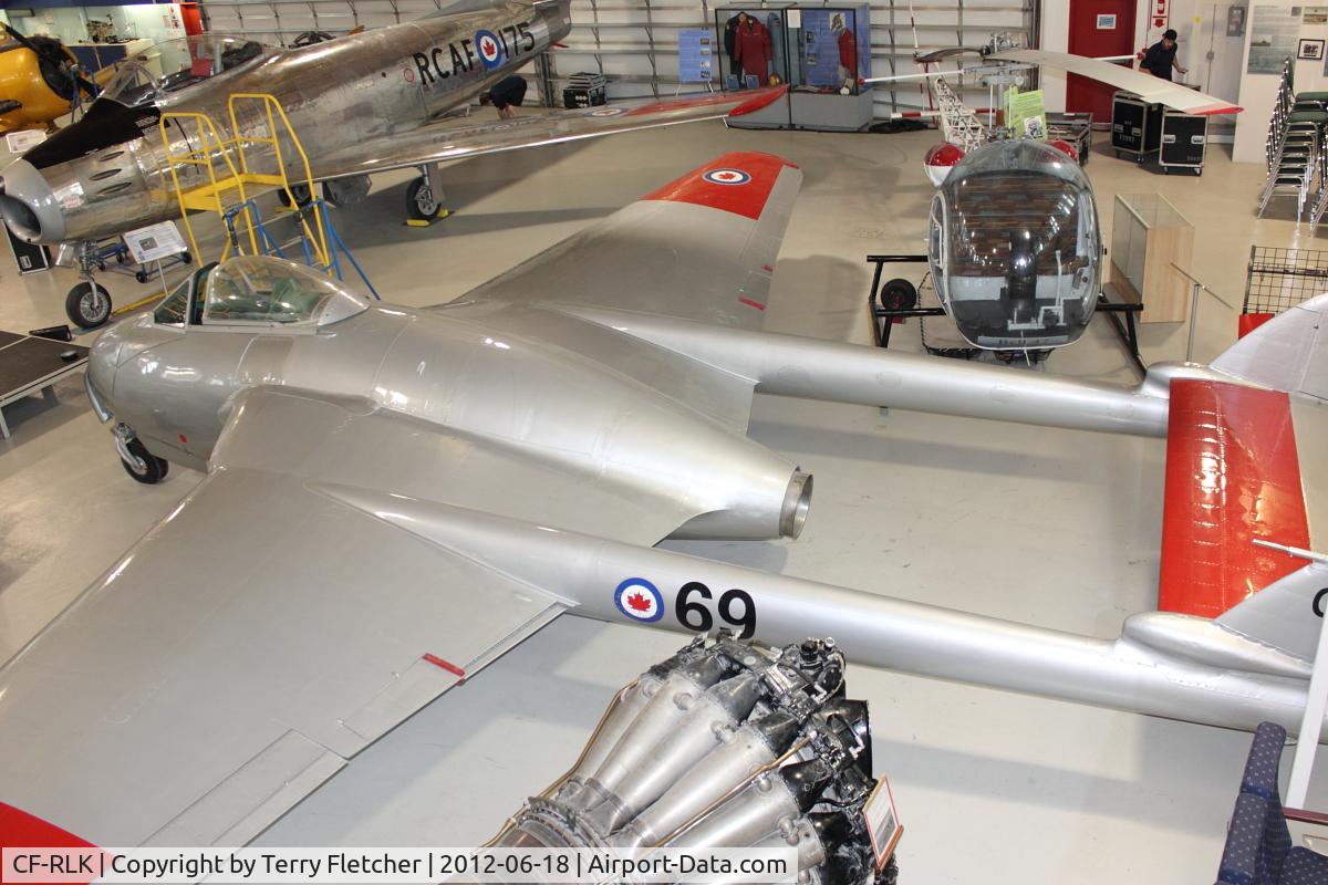 CF-RLK, De Havilland DH-100 Vampire F.3 C/N EEP42387, At AeroSpace Museum of Calgary
