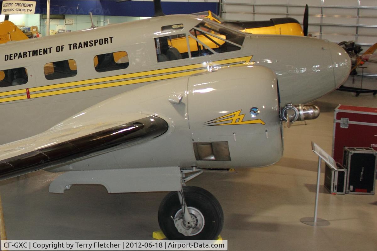CF-GXC, Beech D18S C/N A-547, At AeroSpace Museum of Calgary