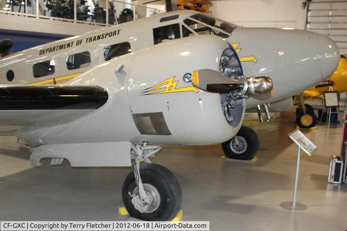 CF-GXC, Beech D18S C/N A-547, At AeroSpace Museum of Calgary