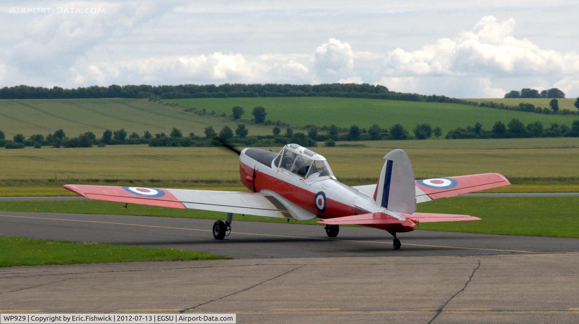 WP929, 1952 De Havilland DHC-1 Chipmunk T.10 C/N C1/0807, 1. WP929 departing Duxford