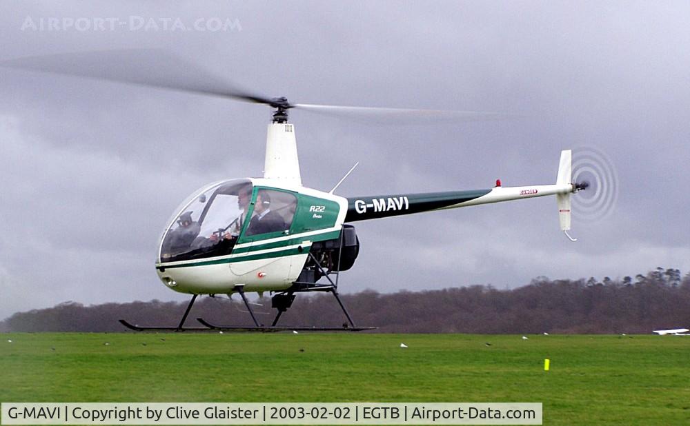 G-MAVI, 1989 Robinson R22 Beta C/N 0960, Originally owned to and Trading as, Moorgate Aviation in February 1989. Currently owned to, Northumbria Helicopters Ltd since May 2004.