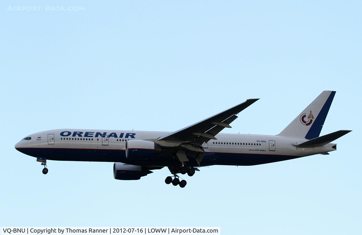 VQ-BNU, 1999 Boeing 777-2Q8/ER C/N 29908, Orenair Boeing 777
