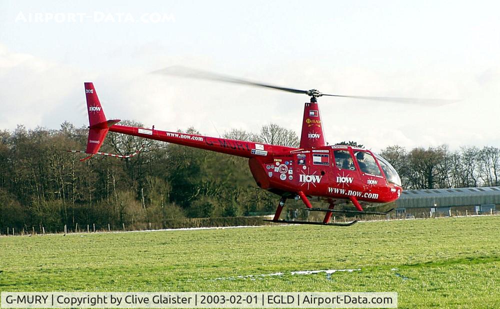 G-MURY, 1995 Robinson R44 Astro C/N 0201, Originally owned to, Sloane Helicopters Ltd in July 1995. G-MURY has flown around the world twice with Jennifer Murray at the controls. From May 10 to August 8, 1997, with her instructor, Quentin Smith - See; http://tinyurl.com/cplg7jt