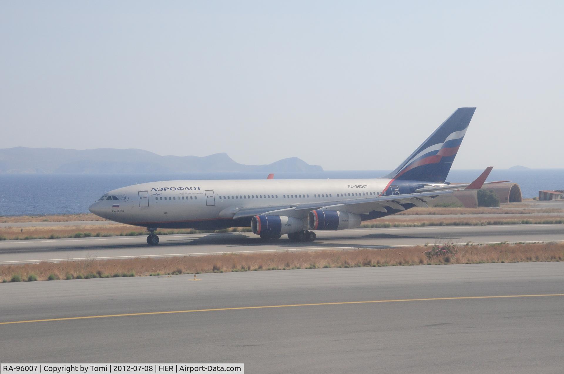 RA-96007, 1992 Ilyushin Il-96-300 C/N 74393201004, Heraklion International Airport RA-96007