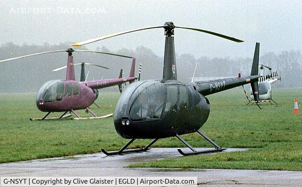 G-NSYT, 2000 Robinson R44 C/N 0743, Ex: G-NSYT > G-NUDE - Originally owned in private hands March 2000 as G-NSYT. Owned to, The Last Great Journey Ltd in January 2002. De-registered as destroyed June 2003 as G-NUDE.