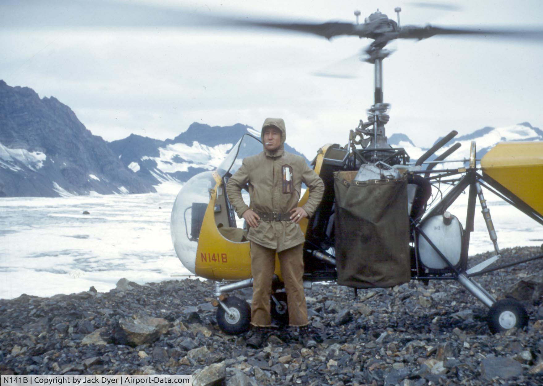 N141B, 1947 Bell 47G C/N 61, My Dad Jack Dyer near Cordova Alaska USGS 1949