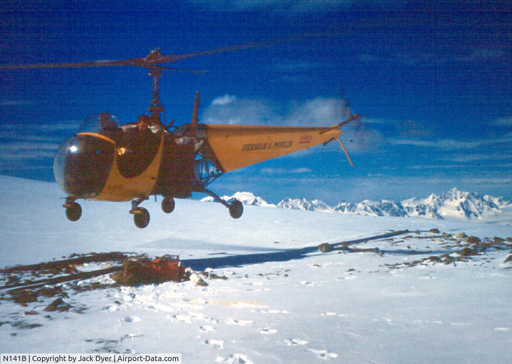 N141B, 1947 Bell 47G C/N 61, My Dad Jack Dyer near Cordova Alaska USGS 1949