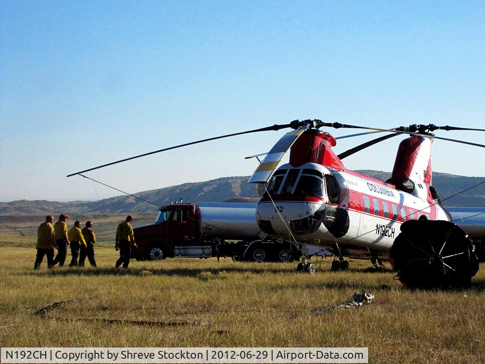 N192CH, 1967 Kawasaki KV-107-II-2 C/N 4011, Incident Command, northern Wyoming fire, summer 2012