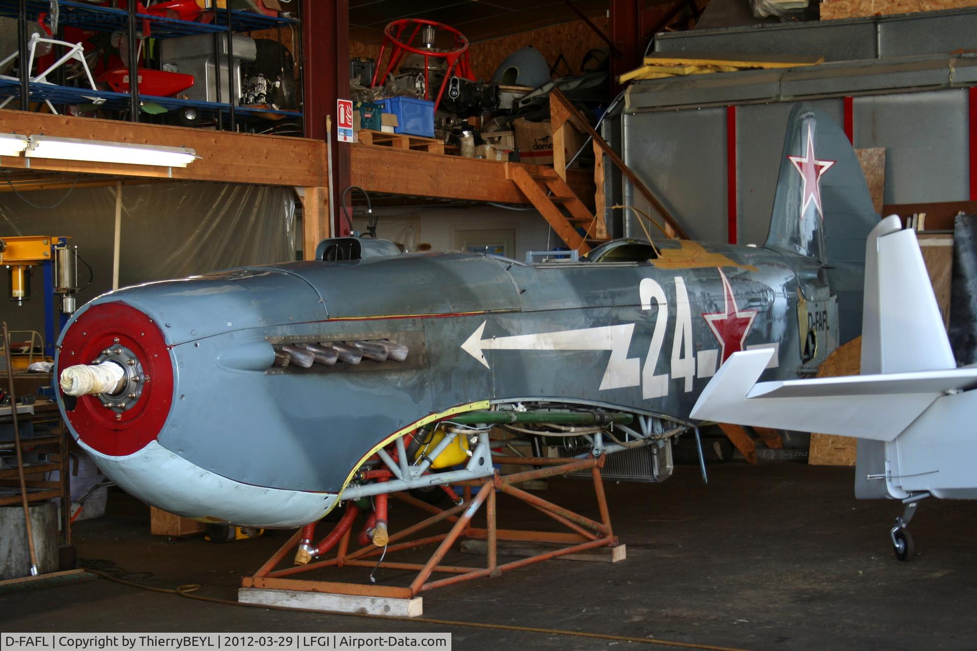 D-FAFL, 2002 Yakovlev Yak-3M C/N 0470110, Fuselage awaiting restoration at Aero Restoration Service