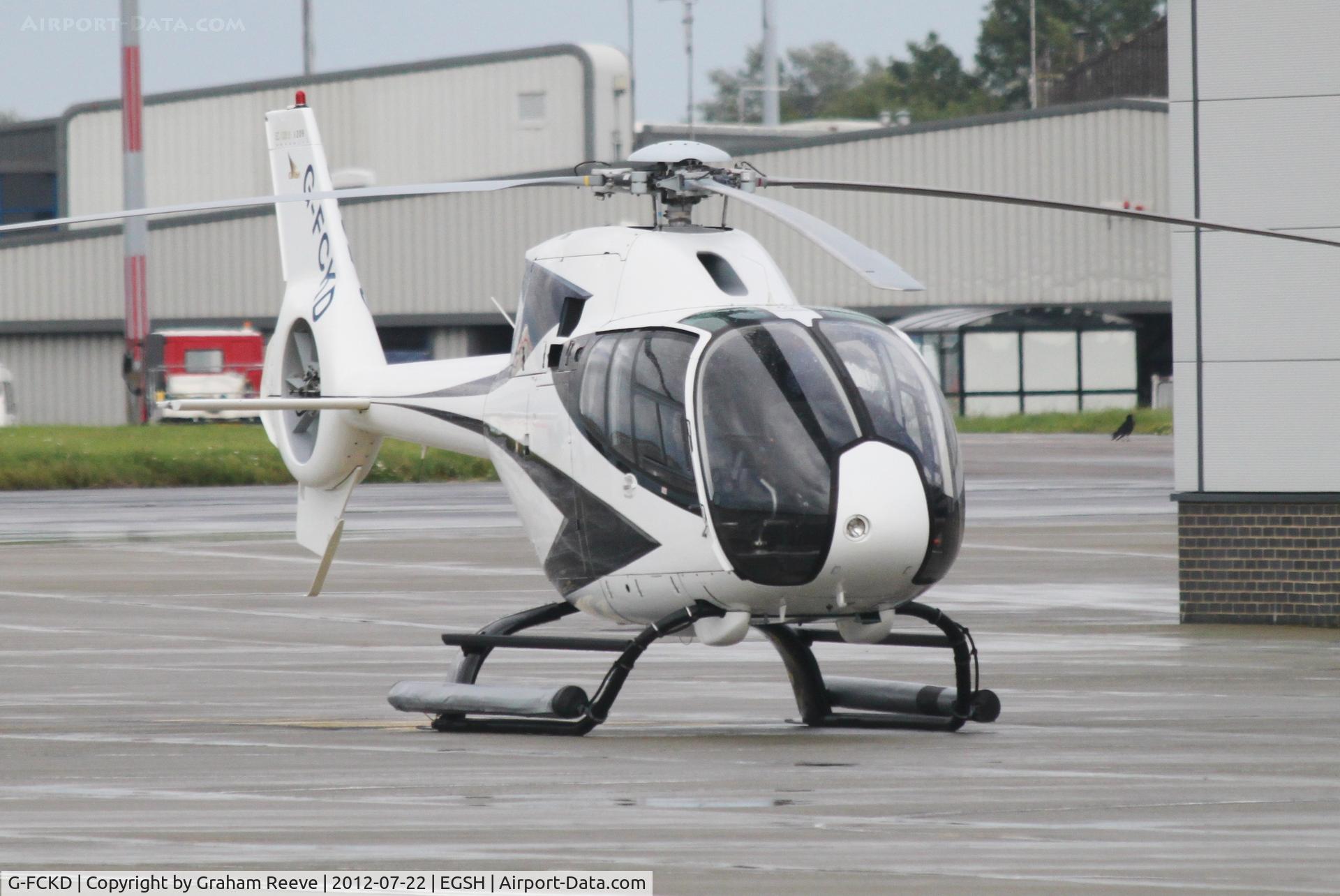 G-FCKD, 2001 Eurocopter EC-120B Colibri C/N 1209, Parked at Norwich.
