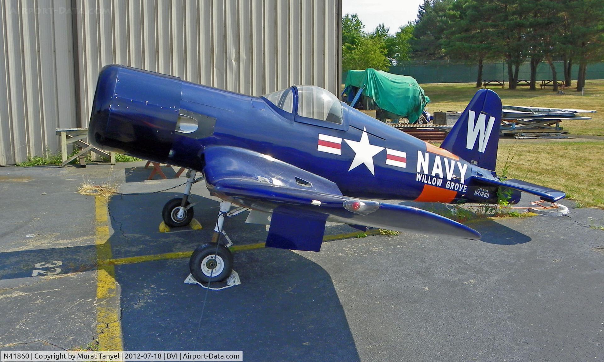 N41860, 2007 WAR Vought F4U Corsair C/N 435, Waiting for restoration work at the Air Heritage Museum off of BVI