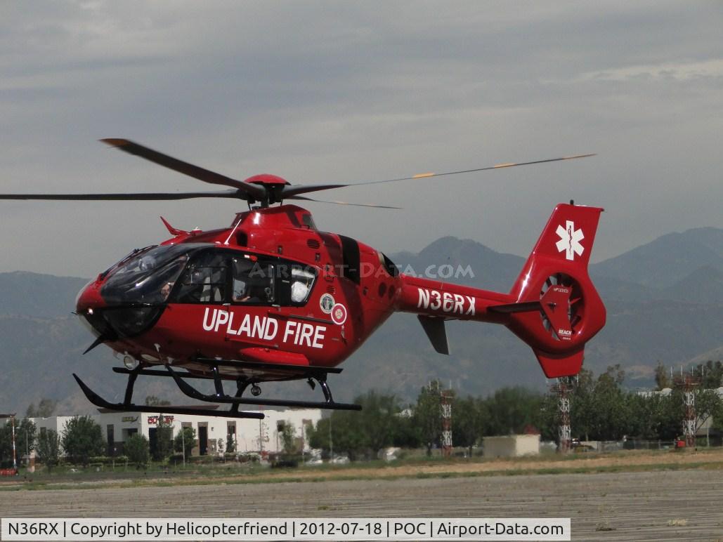 N36RX, Eurocopter EC-135P-2+ C/N 0859, Taking off with LA Co Fire personnel on board