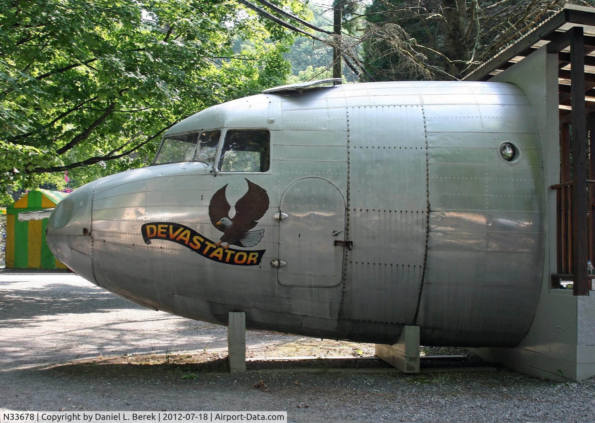 N33678, 1941 Douglas DC-3-G202A (C-49H) C/N 4133, This former Capital Airlines aircraft is now an attraction at the Land of Make Believe, Hope, NJ.
