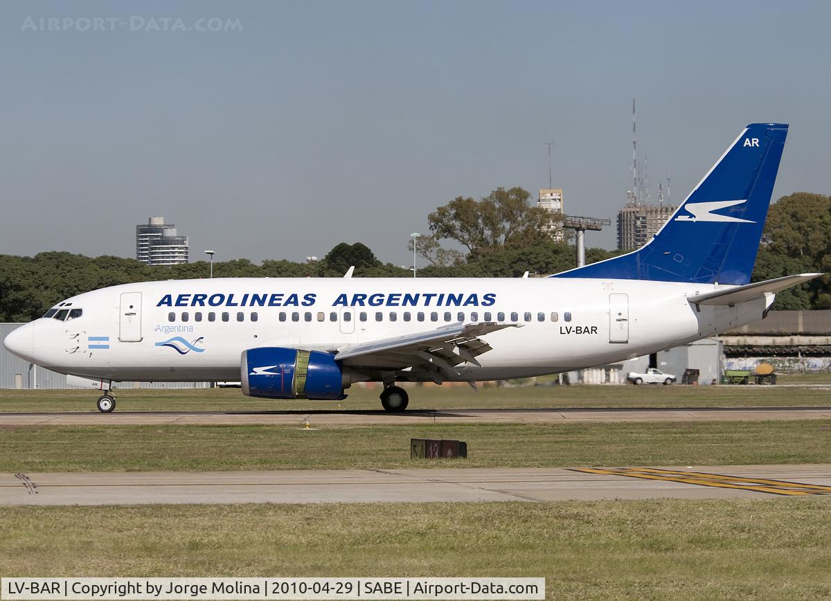 LV-BAR, 1993 Boeing 737-5H6 C/N 26450, Landing on RWY 31.