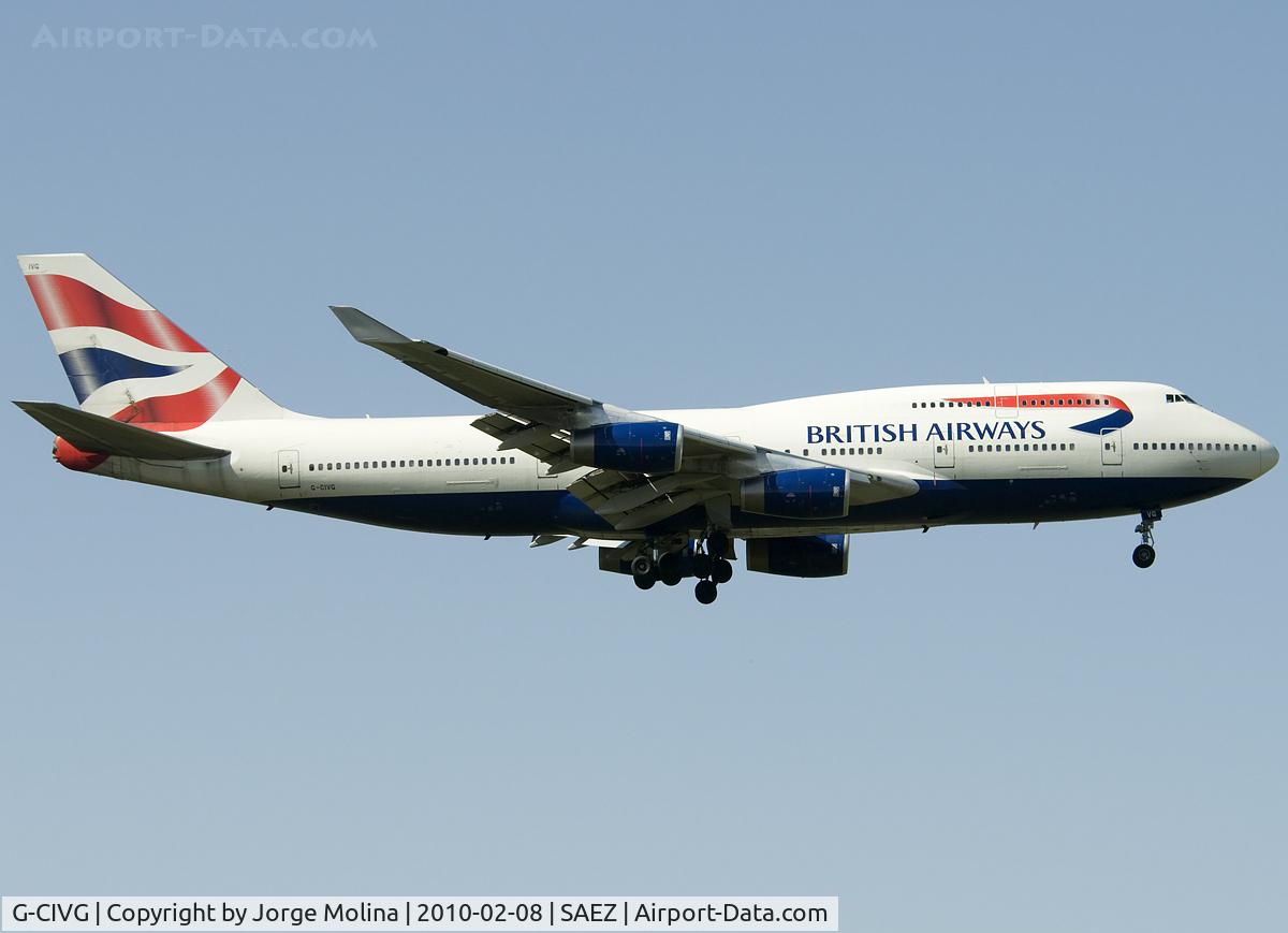 G-CIVG, 1995 Boeing 747-436 C/N 25813, On final to RWY 29.