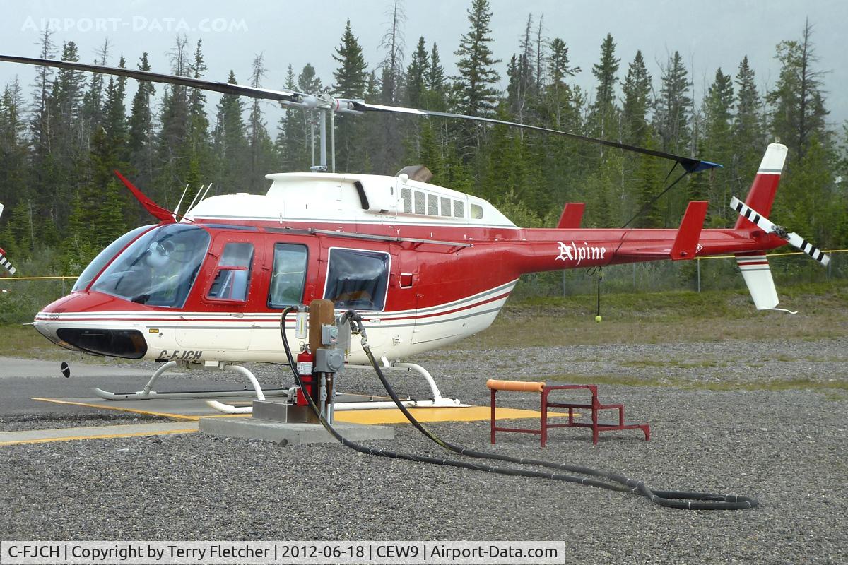 C-FJCH, 1980 Bell 206L-1 LongRanger II C/N 45737, At Canmore Municipal Heliport Heliport , Alberta